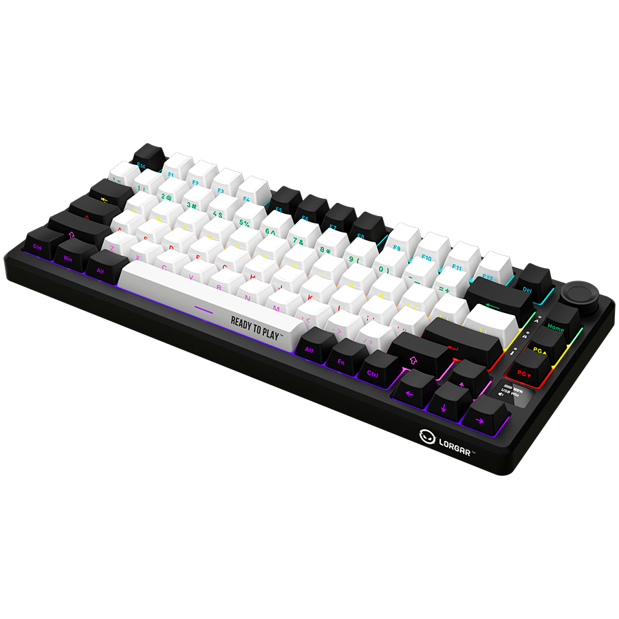 Lorgar Wireless Gaming Keyboard KBP7075W - Black/Red