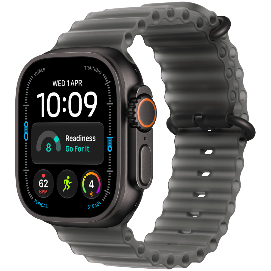 Apple Watch Ultra 4 GPS + Cellular 49mm - Black Titanium with Translucent Black Ocean Band