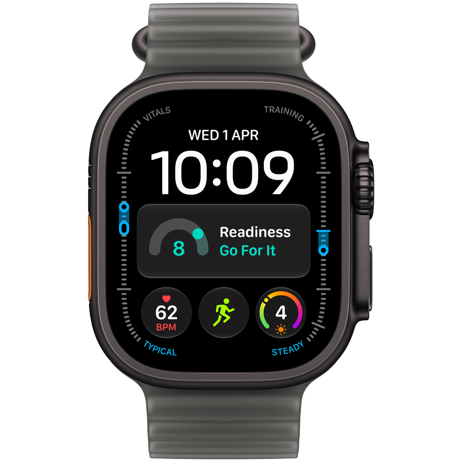 Apple Watch Ultra 4 GPS + Cellular 49mm - Black Titanium with Translucent Black Ocean Band