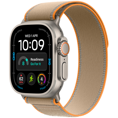 Apple Watch Ultra 4 GPS + Cellular 49mm – Natural Titanium with Sand Trail Loop S/M