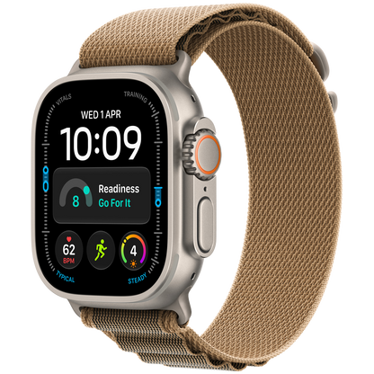 Apple Watch Ultra 4 GPS + Cellular 49mm – Natural Titanium with Desert Alpine Loop L