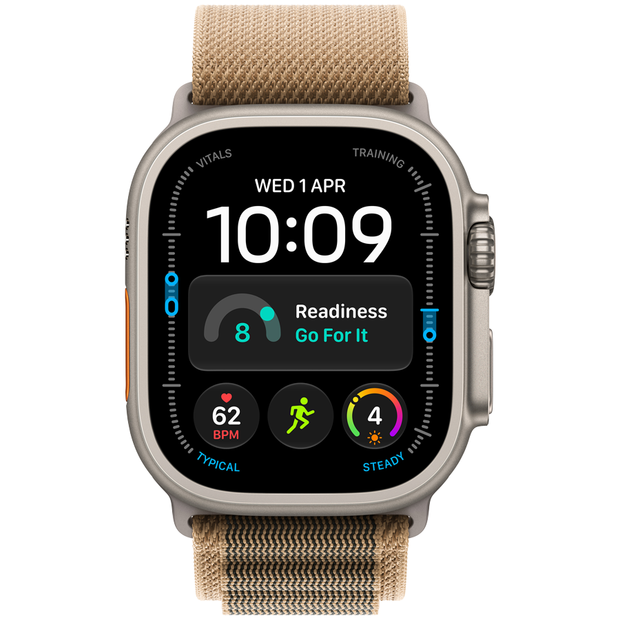 Apple Watch Ultra 4 GPS + Cellular 49mm – Natural Titanium with Desert Alpine Loop S