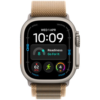 Apple Watch Ultra 4 GPS + Cellular 49mm – Natural Titanium with Desert Alpine Loop S