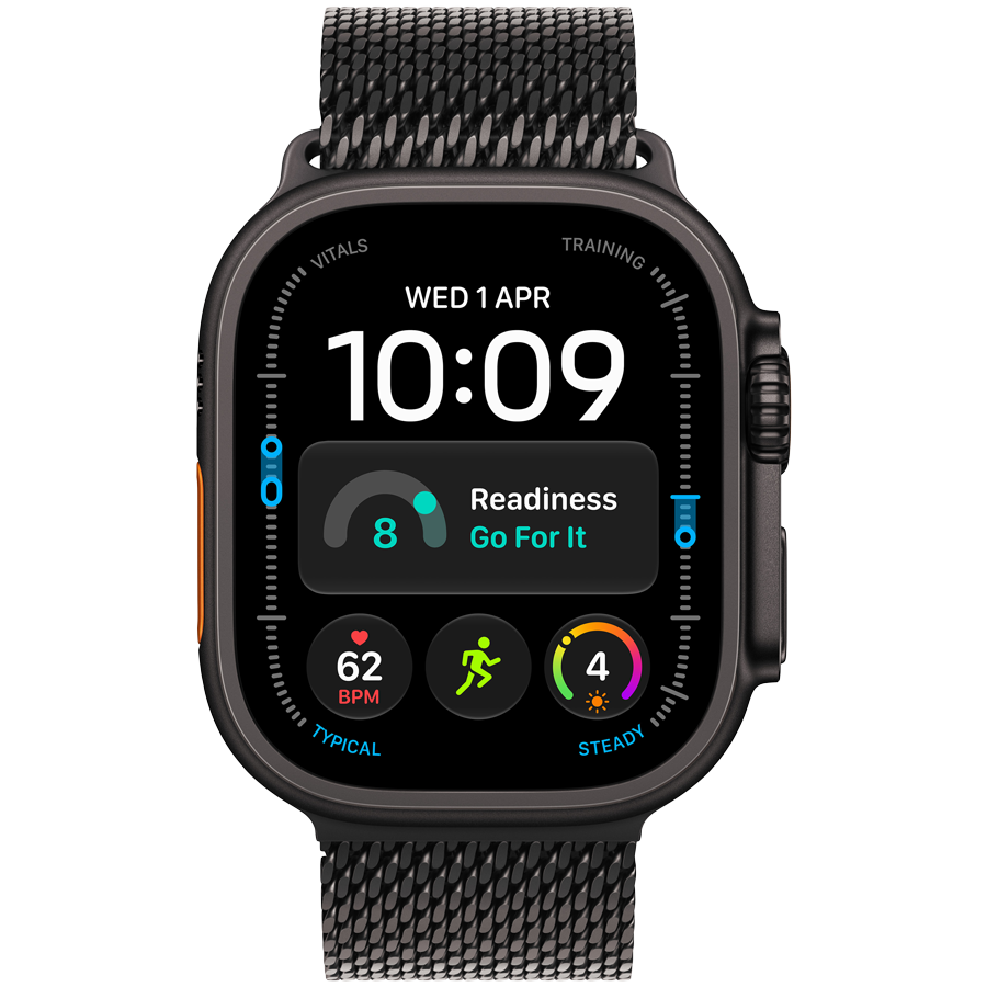 Apple Watch Ultra 4 GPS + Cellular 49mm – Black Titanium with Black Titanium Milanese Loop M