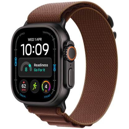 Apple Watch Ultra 4 GPS + Cellular 49mm - Black Titanium with Burgundy Alpine Loop M