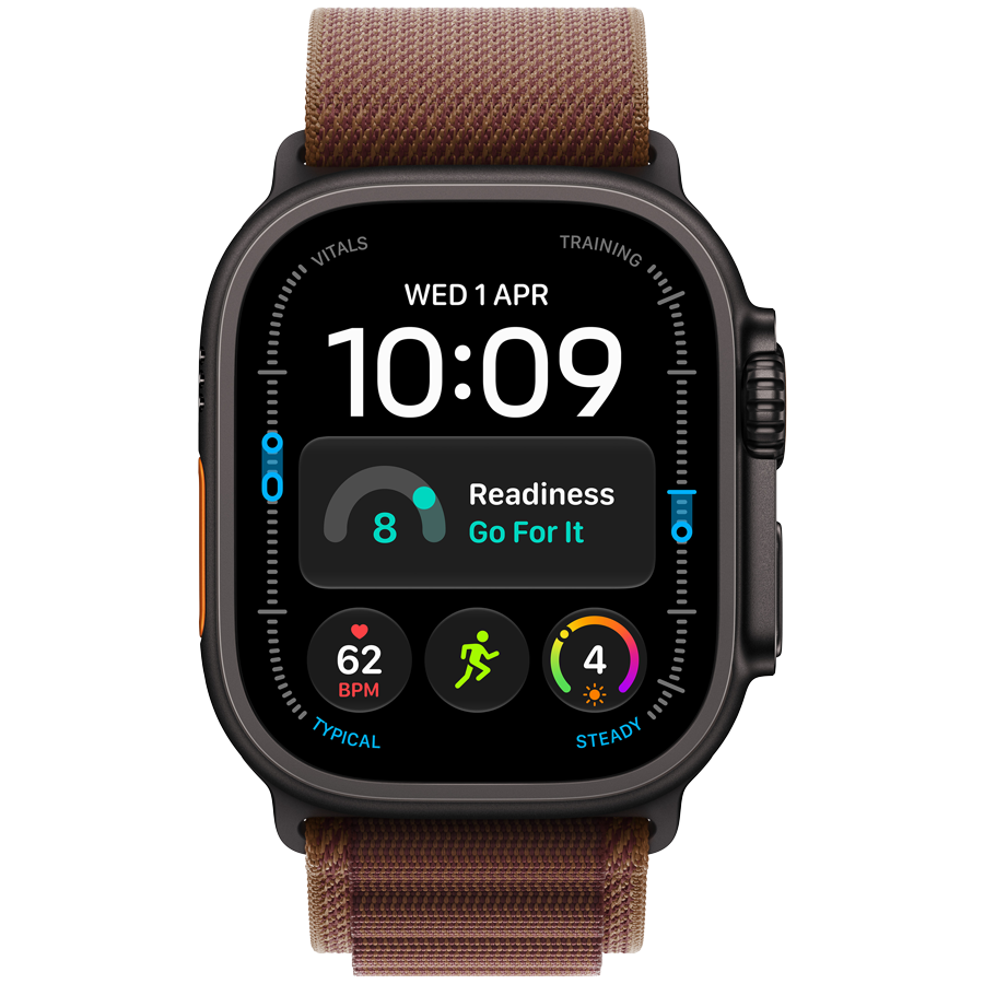 Apple Watch Ultra 4 GPS + Cellular 49mm - Black Titanium with Burgundy Alpine Loop M