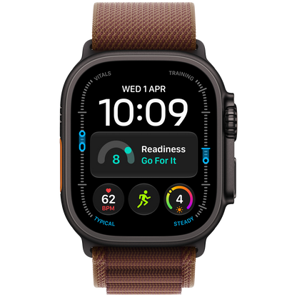 Apple Watch Ultra 4 GPS + Cellular 49mm - Black Titanium with Burgundy Alpine Loop M