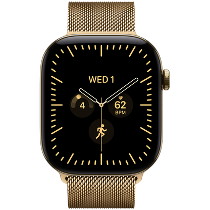 Apple Watch Series 12 GPS + Cellular 46mm – Radiant Gold Titanium with Radiant Gold Milanese Loop S/M