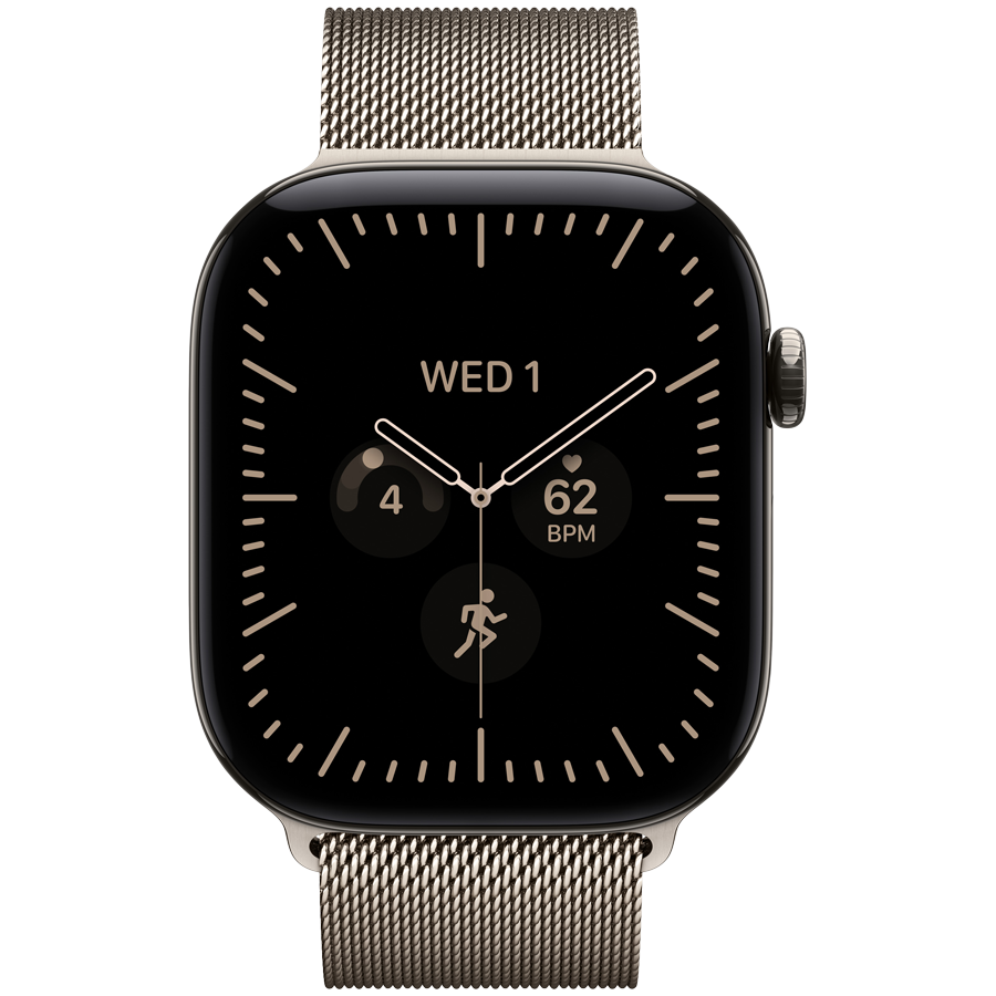 Apple Watch Series 12 GPS + Cellular 42mm - Natural Titanium with Natural Milanese Loop