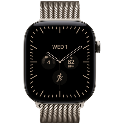 Apple Watch Series 12 GPS + Cellular 42mm - Natural Titanium with Natural Milanese Loop