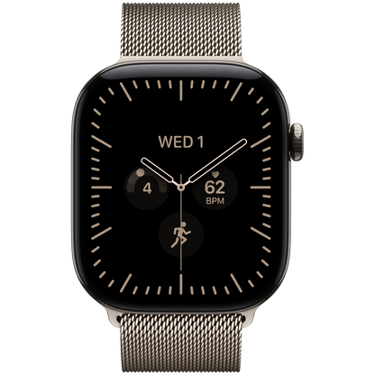Apple Watch Series 12 GPS + Cellular 46mm – Natural Titanium with Natural Milanese Loop M/L