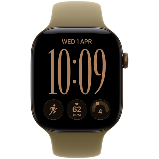 Apple Watch Series 12 GPS + Cellular 42mm - Dark Bronze Aluminium with Olive Sport Band S/M