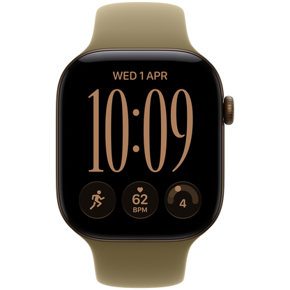 Apple Watch Series 12 GPS + Cellular 42mm - Dark Bronze Aluminium with Olive Sport Band M/L