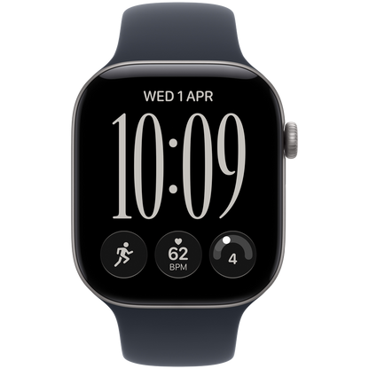 Apple Watch Series 12 GPS + Cellular 46mm – Space Gray Aluminium with Navy Blue Sport Band S/M