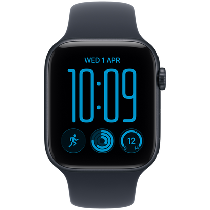 Apple Watch SE 3 GPS 44mm - Midnight with Navy Blue Sport Band S/M