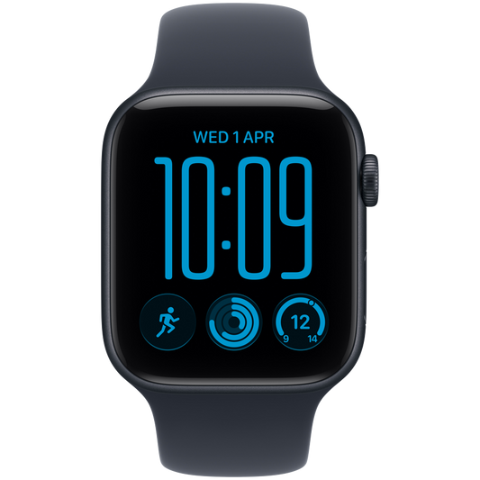 Apple Watch SE 3 GPS 44mm - Midnight with Navy Blue Sport Band S/M