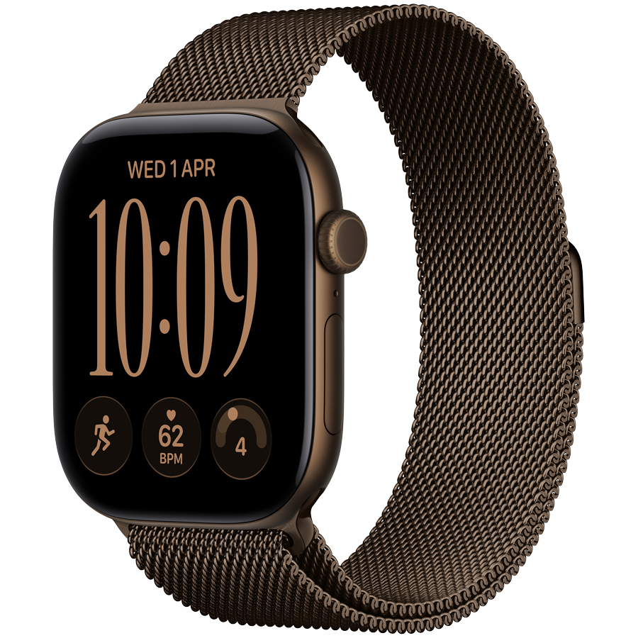 Apple Watch Series 12 GPS + Cellular 42mm - Dark Bronze Aluminium with Dark Bronze Milanese Loop