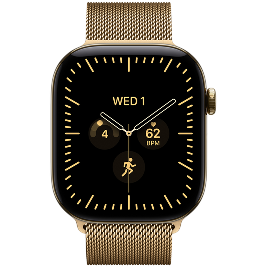 Apple Watch Series 12 GPS + Cellular 42mm - Radiant Gold Titanium with Radiant Gold Milanese Loop