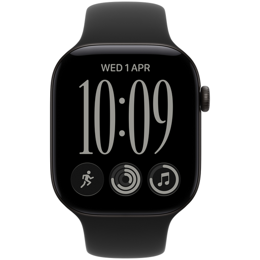 Apple Watch Series 12 GPS + Cellular 42mm - Black Aluminium with Black Sport Band S/M