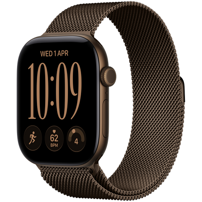 Apple Watch Series 12 GPS 46mm – Dark Bronze Aluminium with Dark Bronze Milanese Loop M/L