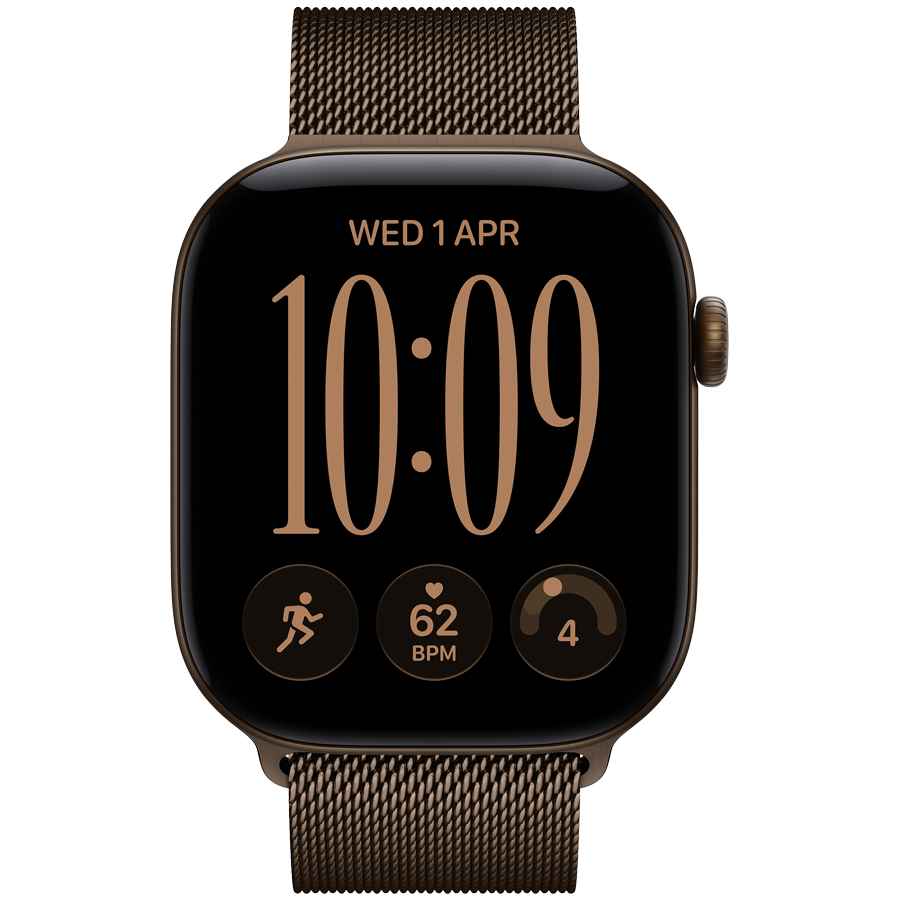 Apple Watch Series 12 GPS 46mm – Dark Bronze Aluminium with Dark Bronze Milanese Loop S/M
