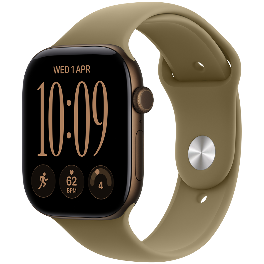 Apple Watch Series 12 GPS 42mm - Dark Bronze Aluminium with Olive Sport Band S/M