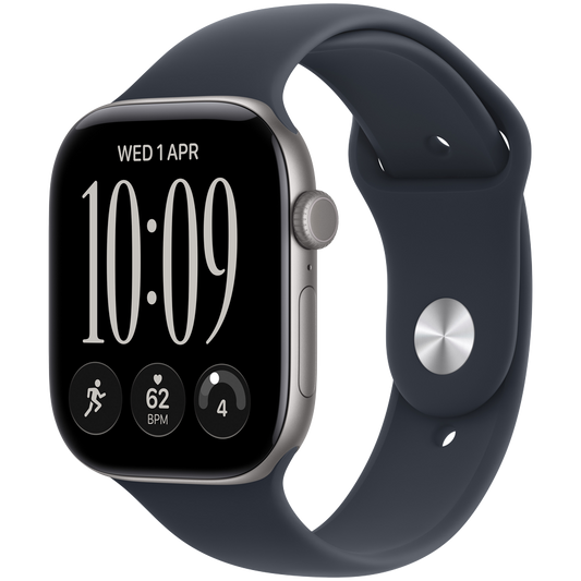 Apple Watch Series 12 GPS 46mm - Space Gray Aluminium with Navy Blue Sport Band S/M