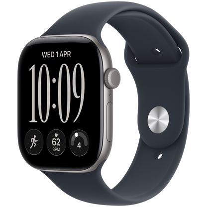 Apple Watch Series 12 GPS 46mm - Space Gray Aluminium with Navy Blue Sport Band M/L
