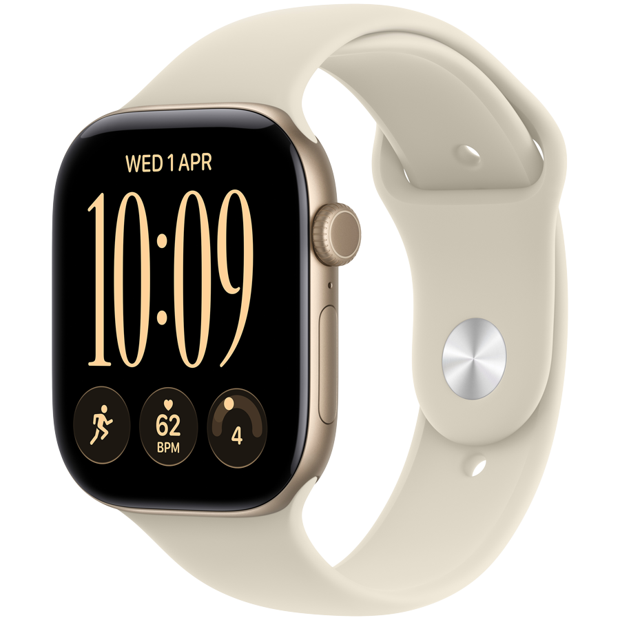 Apple Watch Series 12 GPS 42mm - Light Gold Aluminium with Sand Sport Band M/L