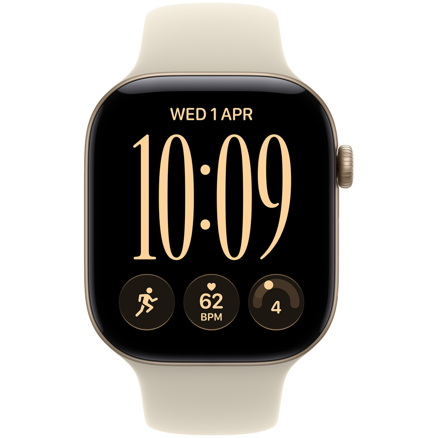 Apple Watch Series 12 GPS 42mm - Light Gold Aluminium with Sand Sport Band S/M