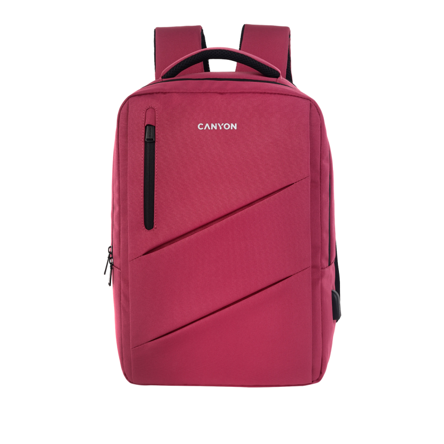 Canyon BPE-5 Urban USB 15.6'' Backpack - Red
