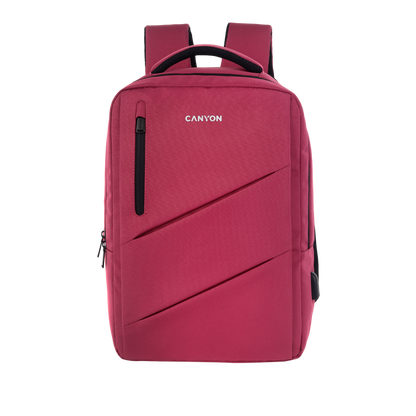 Canyon BPE-5 Urban USB 15.6'' Backpack - Red