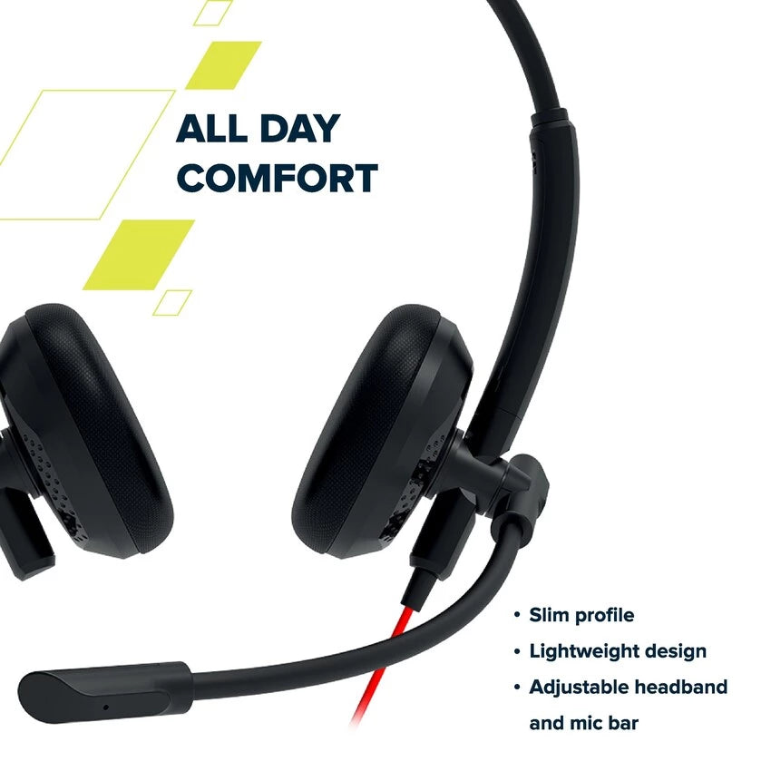 Canyon HS-07 Wired PC Conference Headset - Black