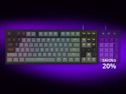 Lorgar Azar 514TKL Gaming Keyboard - White