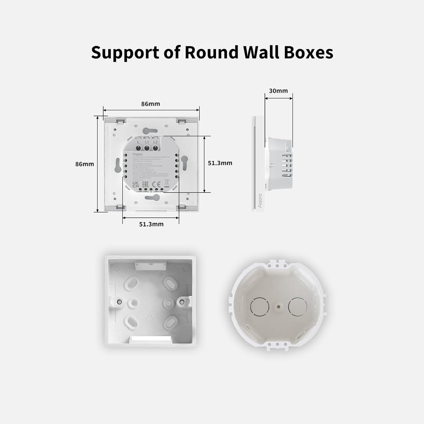 Aqara Smart Wall Switch H1 EU (No Neutral) - Aqara Hub Required