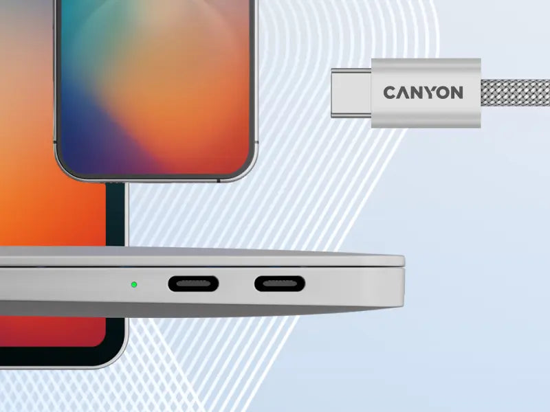 Canyon USB-C to USB-C 60W 1M - Light Grey
