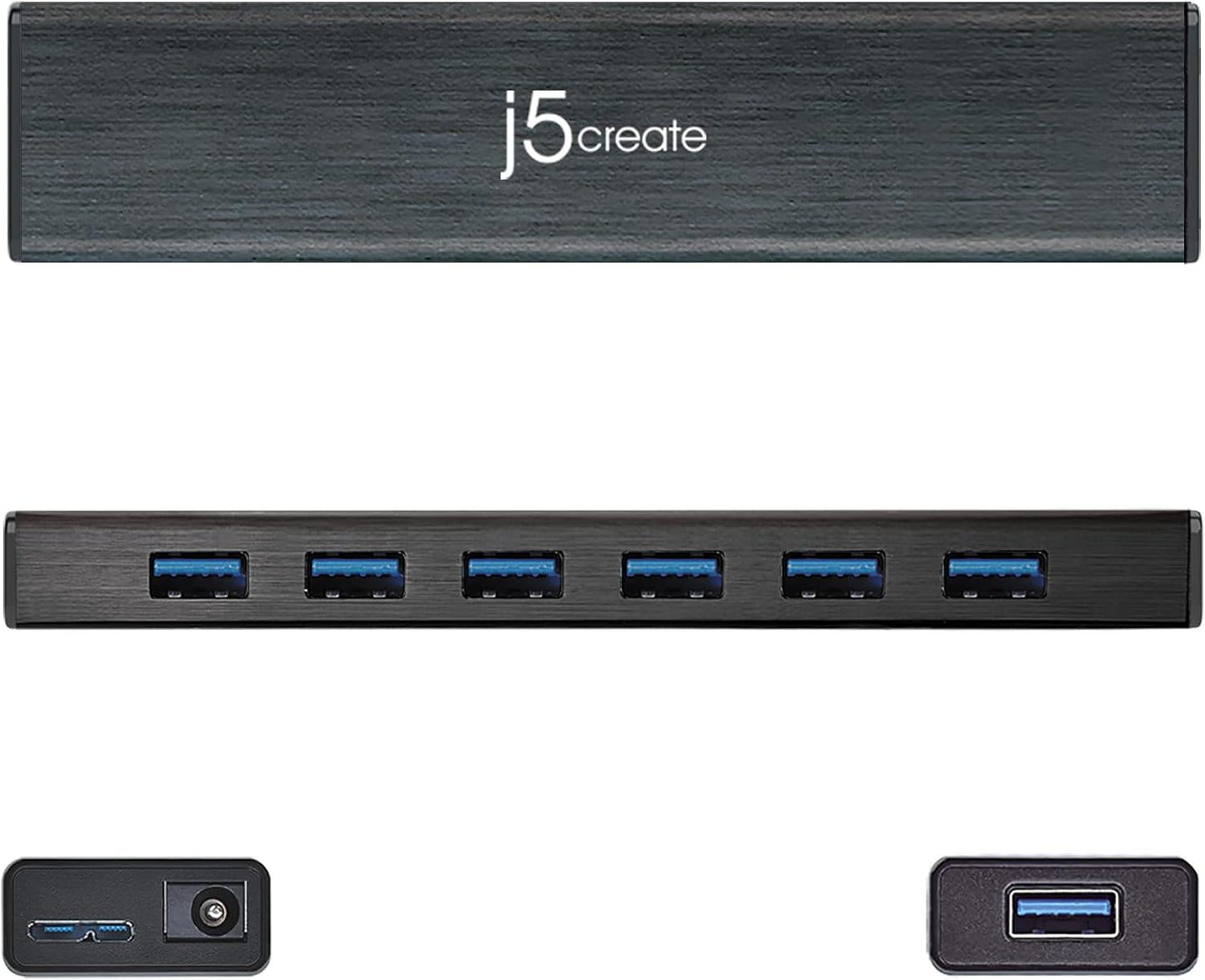 J5create 7-Port Powered USB 3.0 Data Hub - JUH377