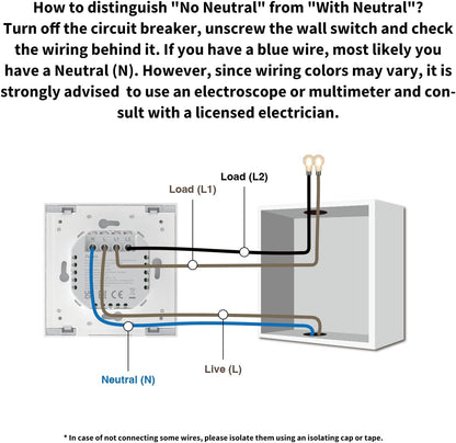 Aqara Smart Wall Switch H1 EU (with Neutral) - Aqara Hub Required