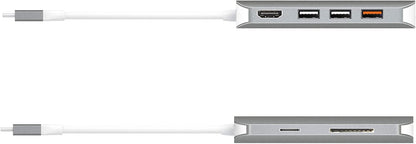 J5create USB C Hub Adapter Multi-Monitor 10-in-1 Port Docking Station - JCD384