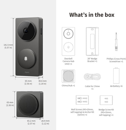 Aqara Smart Doorbell Camera G410 - Aqara Hub Not Required
