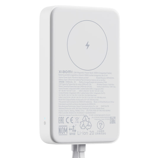 Xiaomi 33W Power Bank 10000mAh (Integrated Cable) - White