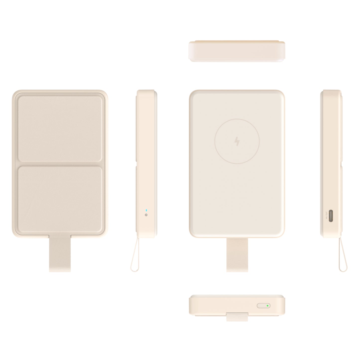 Xiaomi 15W Magnetic Power Bank 6000mAh - Tan