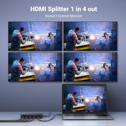 UGREEN HDMI 1×4 Video Splitter 4K – Black