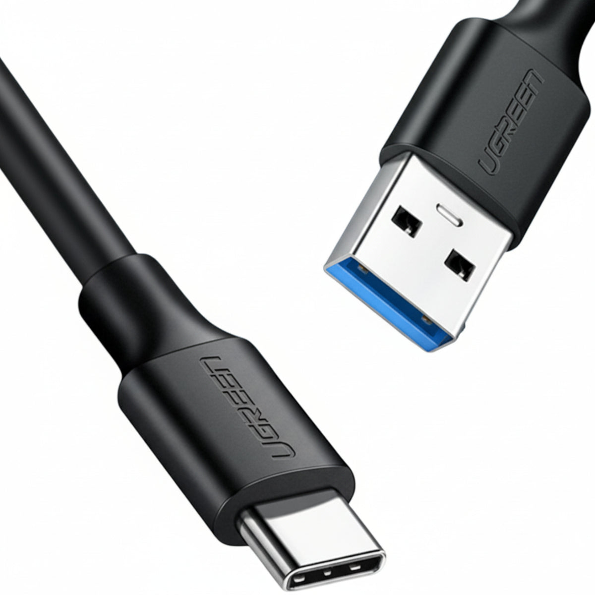 UGREEN Type-C to USB 3.0 Cable 1m – Fast Charging 3A, 5Gbps Sync – Black