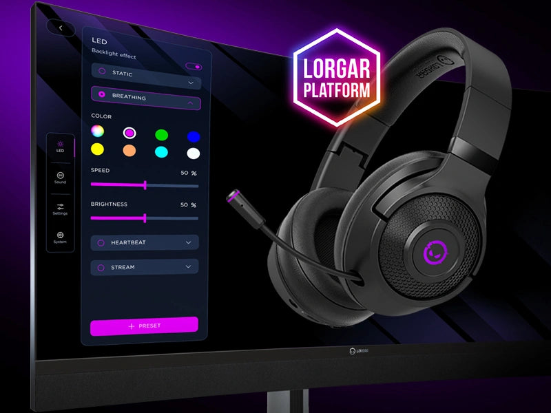Lorgar Wireless Gaming Headset Noah 702