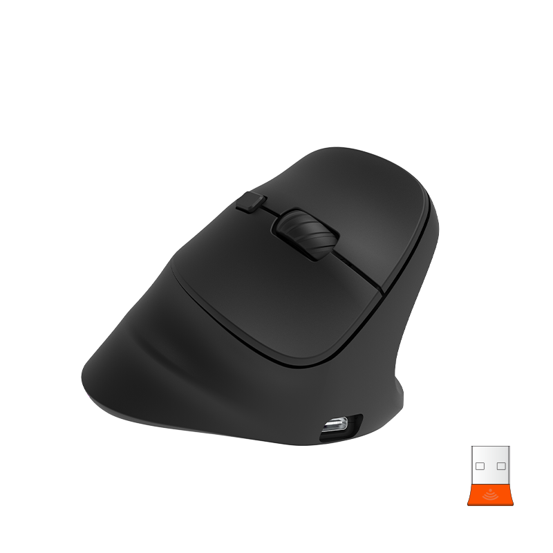Meetion Wireless Ergonomic Vertical Mouse - Right-handed, RGB, Bluetooth