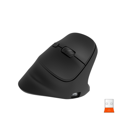 Meetion Wireless Ergonomic Vertical Mouse - Right-handed, RGB, Bluetooth