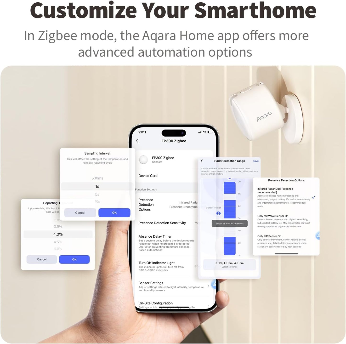 Aqara Presence Multi-Sensor FP300 - Aqara Hub Required