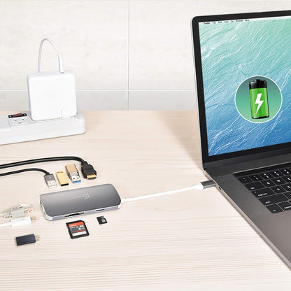 J5create USB C Hub Adapter Multi-Monitor 10-in-1 Port Docking Station - JCD384