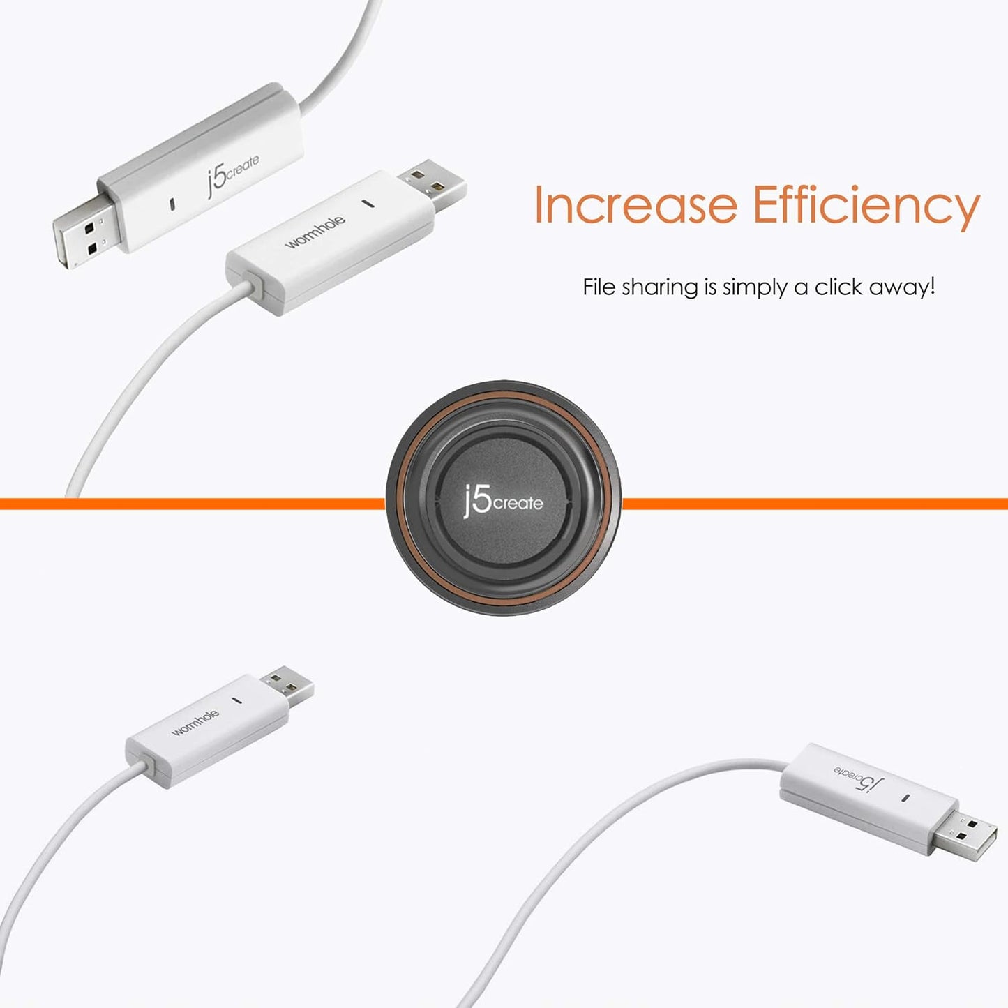 J5create USB 2.0 Wormhole KM Switch - JUC100